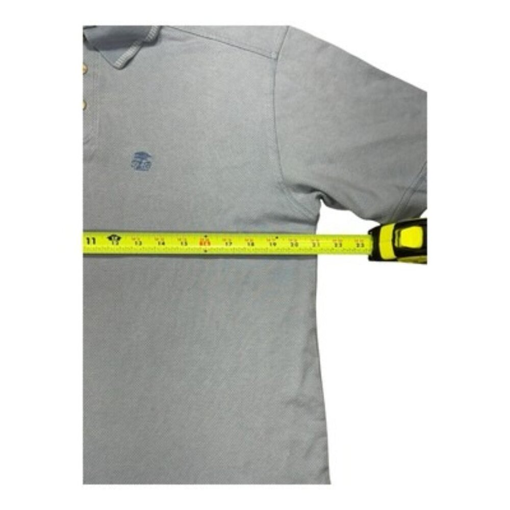 Tommy Bahama Polo Shirt Men M Silk Cotton Blue TB Logo Golf Resort Tee Classic - Picture 12 of 15